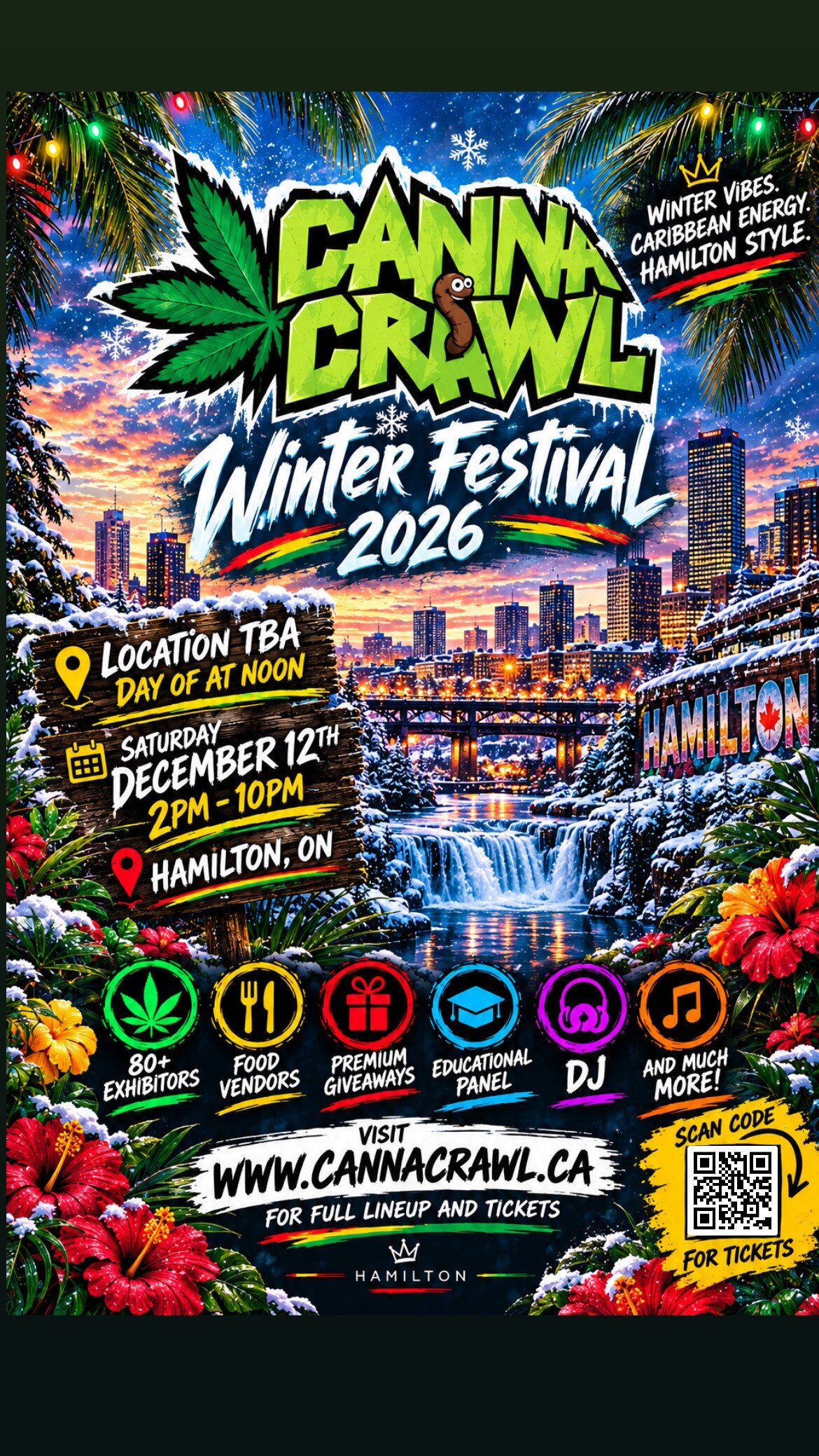 Canna Crawl Winter Festival 2026 poster